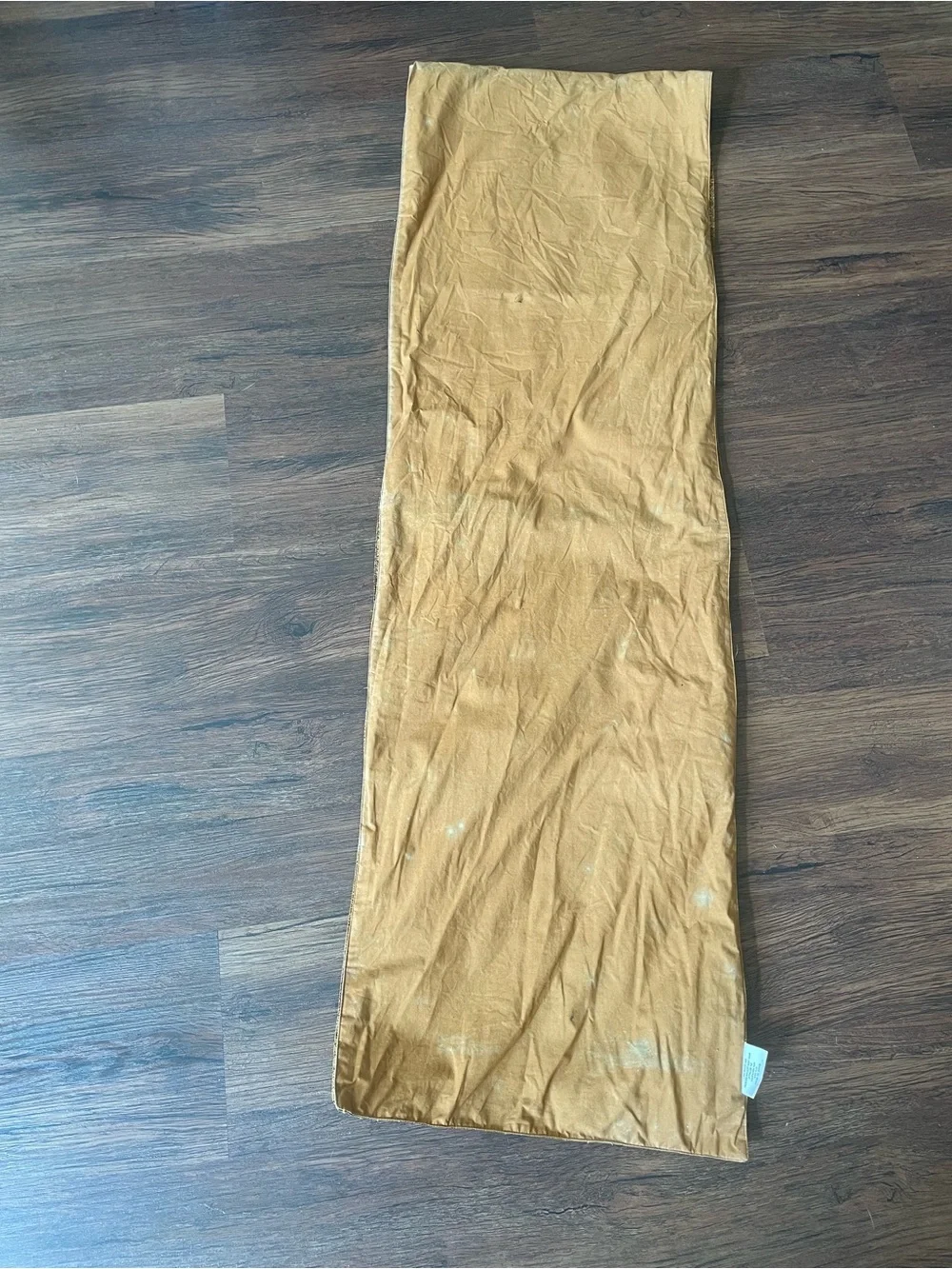 Crate & Barrel READ! Alexandra Bronze Green Brown Table Runner Dining 90x13.5”